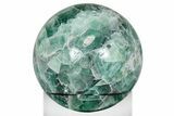Polished Green & Purple Fluorite Sphere - Mexico #227223-2